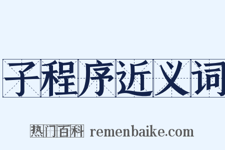 子程序近义词是什么意思的图片